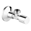 GROHE robinet d'arrêt d'angle filetage extérieur avec bague d'étanchéité en téflon 1/2 x1/2 avec poignée métallique chrome SW32006
