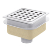 Van Den Berg siphon de sol ABS avec grille inox 10x10 sortie verticale 40mm GA91303
