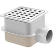 Van Den Berg siphon de sol ABS avec grille en inox 10x10 sans sortie 50mm GA91306