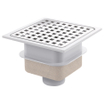 Van Den Berg siphon de sol en ABS avec grille en inox 15x15 o sortie 50mm GA91318