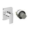 Hansgrohe Vernis Shape partie externe pour mitigeur de douche encastré, avec partie encastrée incluse, chromé SW793633