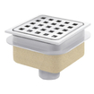 Van Den Berg siphon de sol ABS avec grille inox 10x10 sortie verticale 40mm GA91303