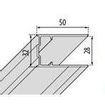Novellini Young 2.0 profil de rallonge H=200cm chrome 0336566