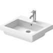 Duravit Vero lavabo encastré 55x46,5cm avec trou de robinetterie et trop-plein avec WonderGliss blanc 0300180