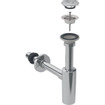 Geberit siphon de lavabo 1 1/4 40 mm avec tuyau mural chromé SW64048