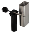Geesa Shift Toiletborstel met houder RVS geborsteld (zwarte deksel en borstel) SW641444
