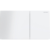 Geberit Sigma70 bedieningsplaat - 2-toets spoeling - rechthoekige knoppen - glas wit SW878265