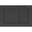 Geberit Omega20 bedieningsplaat - 2-toets spoeling - rechthoekige knoppen - matzwart/zwart/matzwart SW878220