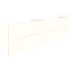 Royal plaza Intent meuble sous lavabo 140x45x59cm 4 tiroirs mat blanc SW477350
