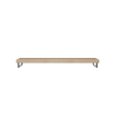 Looox Wood collection plan sous vasque - 140x46cm - Avec porte-serviettes inox brossé - Chêne massif Old grey SW73143