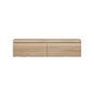 Looox Wood collection Wooden Drawer BoX ladenkast met 1 lade 100x45x46cm met softclose eiken old grey SW108689