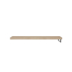 Looox Wood collection Solo plan sous vasque - 160x46cm - Avec porte-serviettes (droite) inox brossé - Chêne massif gris ancien SW108669
