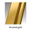 Novellini H art Inloopdouche - 100x200cm - Ribbelglas flute - Brushed gold (goud) SW892855