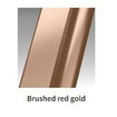 Novellini H art Inloopdouche - 100x200cm - Ribbelglas flute - brushed red gold (koper) SW892951