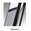 Novellini H art Inloopdouche - 100x200cm - Helder glas met matte band - Chroom SW893067