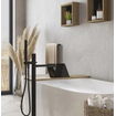 Looox Easy baignoire îlot - 170x80x57cm - marbre minéral mat blanc SW730691