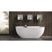 Looox Easy baignoire îlot - 170x80x57cm - marbre minéral mat blanc SW730691