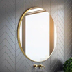 Looox Miroir collection Miroir Gold Line Rond miroir rond - 80cm - mat or SW405075