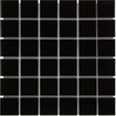 La Mosaic Factory Barcelona carreau mosaïque - 30,9x30,9cm - carrelage mural - Carré - Porcelaine Noir Brillant SW62173