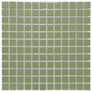 The Mosaic Factory Barcelona carrelage mosaïque - 30x30cm - carrelage mural - Carré - Porcelaine Olive Green Brillant SW157266