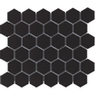 The Mosaic Factory Barcelona mozaïektegel - 28.2x32.1cm - wandtegel - Zeshoek/Hexagon - Porselein Black Glans SW66207