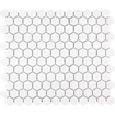 The Mosaic Factory Barcelona carrelage mosaïque 26x30cm pour mur intérieur et extérieur hexagonal céramique Extra blanc SW62199