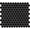 The Mosaic Factory Barcelona mosaïque - 26x30cm - carreau mural - Hexagone/Hexagon - Porcelaine Black Brillant SW62200