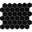 La Mosaic Factory Barcelona carreau mosaïque - 28,2x32,1cm - carrelage mural et de sol - Hexagone/Hexagone - Porcelaine Noir Mat SW62218