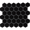 The Mosaic Factory Barcelona carrelage mosaïque 28.1x32.5cm pour mur et sol intérieur et extérieur hexagonal céramique noir SW62218