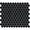 La mosaïque Mosaic Factory Barcelona - 26x30cm - carrelage mural et de sol - Hexagone/Hexagone - Porcelaine Noir Mat SW62220