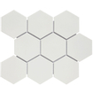 The Mosaic Factory Barcelona Carrelage mosaïque hexagonal 25.6x2.96cm pour le mur et pour l'intérieur et l'extérieur porcelaine Blanc mat SW157762