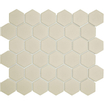 The Mosaic Factory London Carrelage hexagonal 5.1x5.9x0.6cm pour le sol pour l'intérieur et l'extérieur résistant au gel porcelaine non verni R11 Blanc SW242523