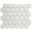 La Mosaic Factory London carreau mosaïque - 28,2x32,1cm - carrelage mural et de sol - Hexagone/Hexagone - Porcelaine Super White Mat SW62250