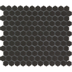 La Mosaic Factory London carreau mosaïque - 26x30cm - carrelage mural et de sol - Hexagone/Hexagone - Porcelaine Noir Mat SW62255
