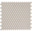 La Mosaic Factory London carreau mosaïque - 31,5x29,4cm - carrelage mural et de sol - Rond - Porcelaine Blanc Mat SW62257