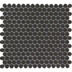 La Mosaic Factory London carreau mosaïque - 31,5x29,4cm - carrelage mural et de sol - Rond - Porcelaine Noir Mat SW62258