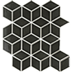 La Mosaic Factory Paris carreau mosaïque - 26,6x30,5cm - carrelage mural - Porcelaine Noir Brillant SW75888