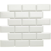 La Mosaic Factory Paris carreau mosaïque - 28,8x29,4cm - carrelage mural - Rectangulaire - Porcelaine Blanc Brillant SW258547