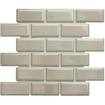 La Mosaic Factory Paris carreau mosaïque - 28,8x29,4cm - carrelage mural - Rectangulaire - Porcelaine Gris Clair Brillant SW258551