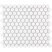 La Mosaic Factory Barcelona carreau mosaïque - 26x30cm - carrelage mural et de sol - Hexagone/Hexagone - Porcelaine Blanc Mat SW62219