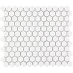 The Mosaic Factory Barcelona Carrelage mosaïque hexagonal 26x30cm pour le mur et le sol et pour l'intérieur et l'extérieur céramique blanc SW62219