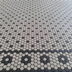 La Mosaic Factory London carreau mosaïque - 26x30cm - carrelage mural et de sol - Hexagone/Hexagone - Porcelaine Blanc + Noir Mat SW258556