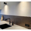 The Mosaic Factory Barcelona Carrelage mosaïque hexagonal 28.1x32.5cm pour le mur et pour l'intérieur et l'extérieur résistant au gel Bronze métallique avec bord par pièce SW397934