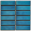 The Mosaic Factory Barcelona mozaïektegel - 29.1x29.7cm - wandtegel - Rechthoek - Porselein Azure Blue speckle Glans SW955689