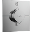 Hansgrohe ShowerSelect Douche pluie - partie encastrable - robinet thermostatique - pommeau - bras de douche - Chrome SW1204550