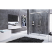 Novellini Rose PHB porte coulissante pour douche à l'italienne avec barre de fixation murale 117/120x200cm droite chrome/transparente 0335498