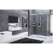Novellini Rose FH paroi fixe 88/91x200cm pour porte coulissante PH profil chrome et verre transparent 0335302