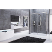 Novellini Rose 2P porte coulissante 116/122x200cm droite profilé chromé et verre transparent 0334734