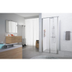 Novellini Giada paroi fixe F 84/87x195cm pour porte pivotante G profil chrome mat et verre clair 0334550