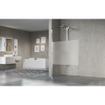 Novellini Giada paroi de douche à l'italienne H 60x195cm avec barre de fixation murale 100cm matchr/bande satinée 0336325